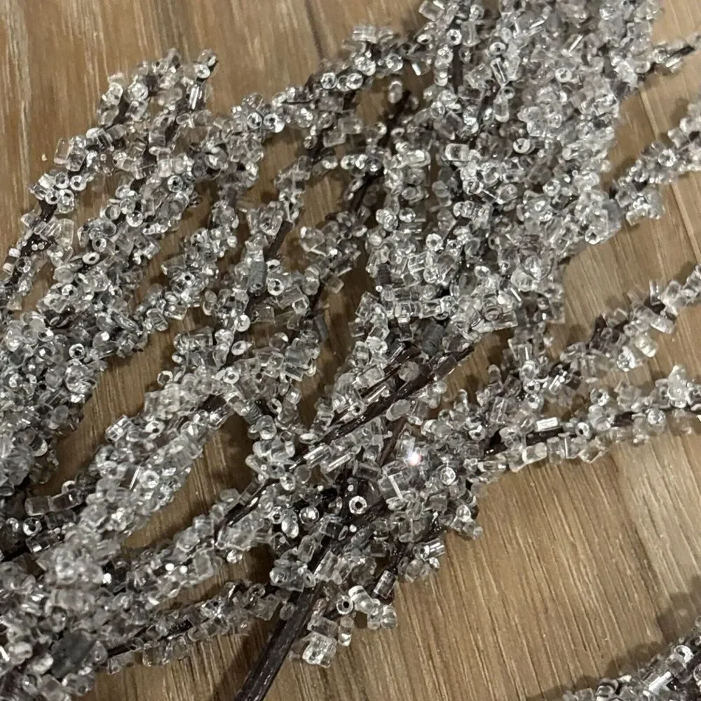 Bloomingdales Snowy Glitter Branch Frosted Artificial 18” New With Tags Holiday